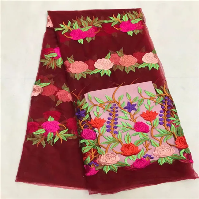 Черный тюль Кружево Ткань Высокое качество Африканский французский 2017 чистая в