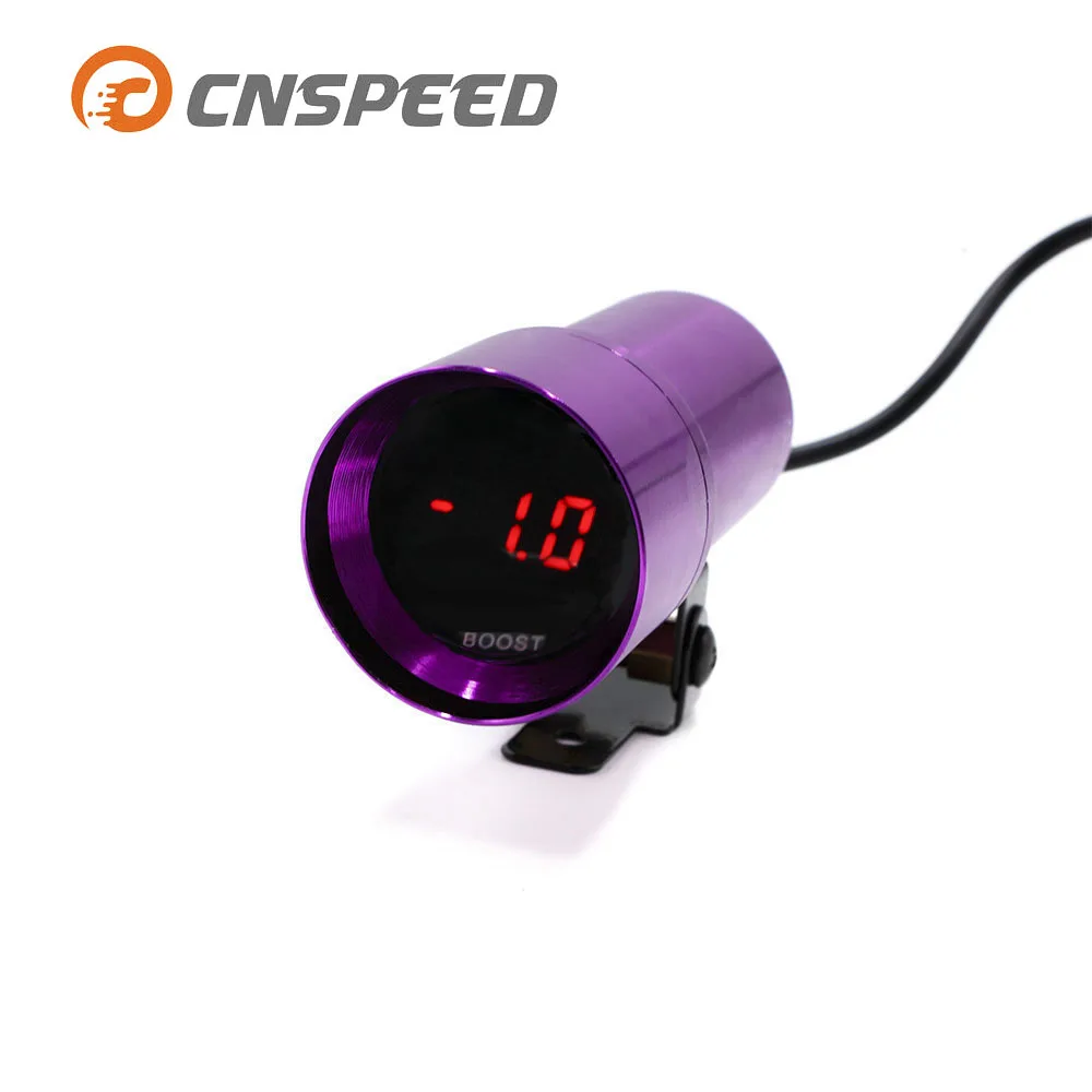 CNSPEED красный светодиодный 37 мм Универсальный алюминиевый цифровой манометр для