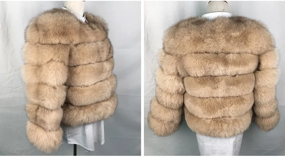 Topfur White Fox Real Fur Female Coat Women Short Winter Fur Leather Jacket Clothes Outerwear Natural Fox Fur Coats For Women