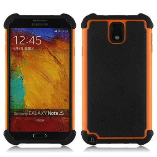 Оранжевый Противоударный пластиковый защитный чехол для samsung Galaxy Note III 3 N9000 N9002 N9005 Hybrid - Цвет: Оранжевый
