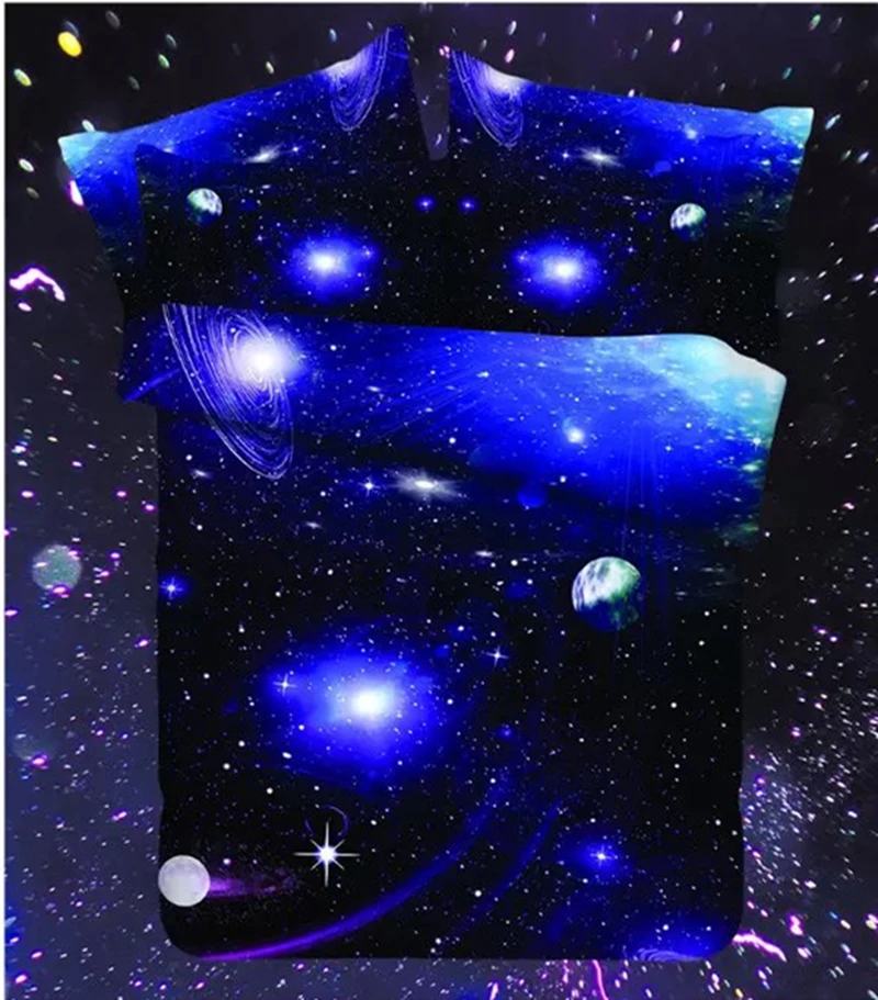 Hipster Galaxy 3D Комплект постельного белья Вселенная космического пространства