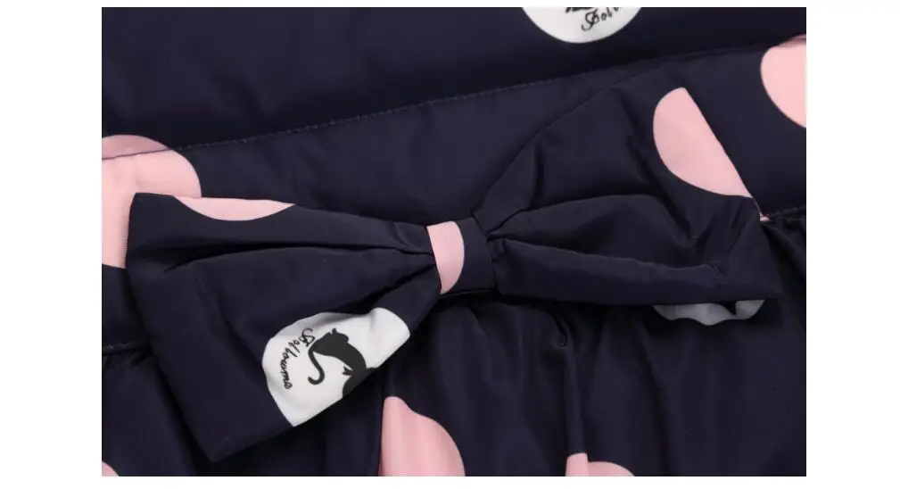 Big Polka Dot White Duck Down Winter Overalls For Girls Down Jacket and Pants Baby Snowsuit Newborn Infant Winter Clothing Set