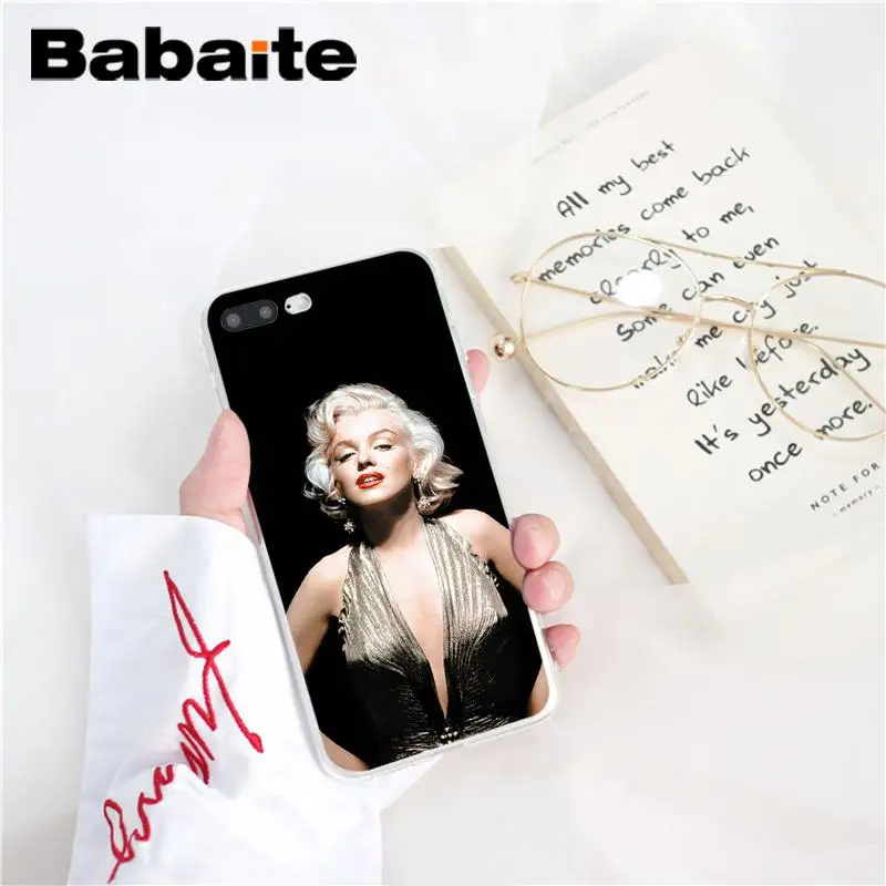 A6 Babaite marylin monroe, TPU, аксессуары для телефонов, чехол, оболочка для iPhone 8, 7, 6, 6S Plus, X, XS MAX, 5, 5S, SE, XR, 10, чехол - Цвет: A6