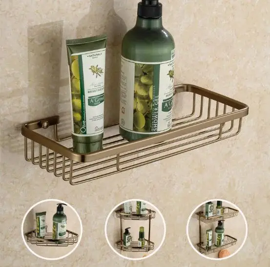 

Wall Mounted Antique bronze Alumimun bathroom shelf Bathroom Soap Holder Bath Shower Shelf bath shampoo Holder building materia