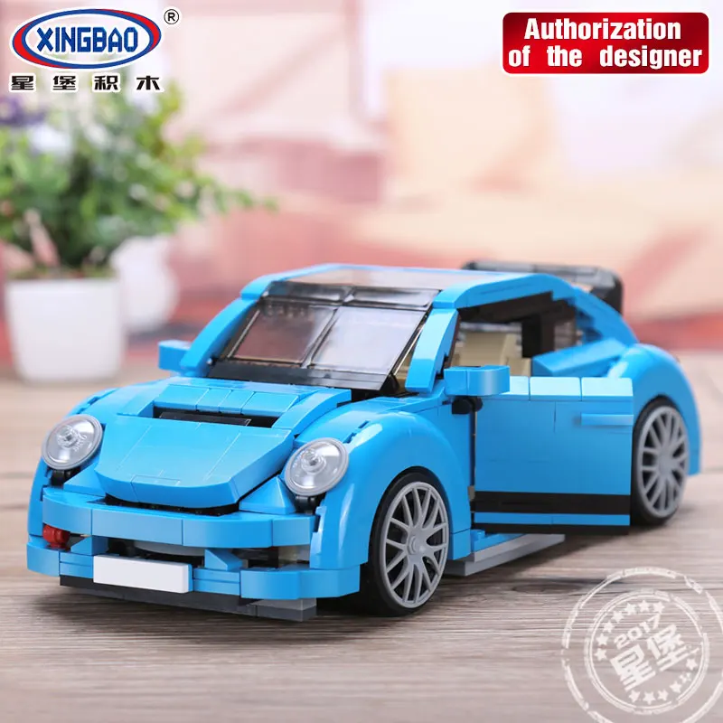 

Xingbao 03015 944 шт. креативная серия MOC Car, набор строительных блоков для синего автомобиля, классическая модель автомобиля, кирпичи, подарки на де...