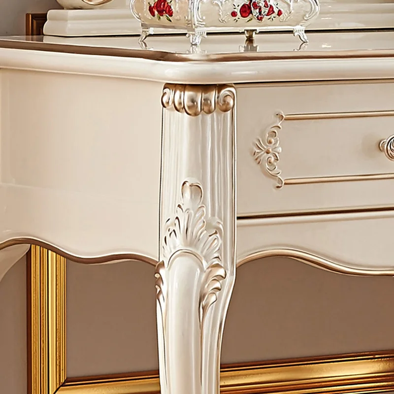 Туалетный столик с 3 выдвижными ящиками белый | Мебель