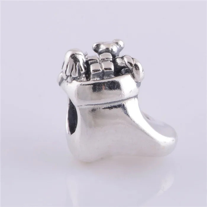Original 925 Sterling Silver Threaded Charms Christmas Boots Screw Core Beads Compatible With Pandora Style Bracelet LW223 | Украшения и