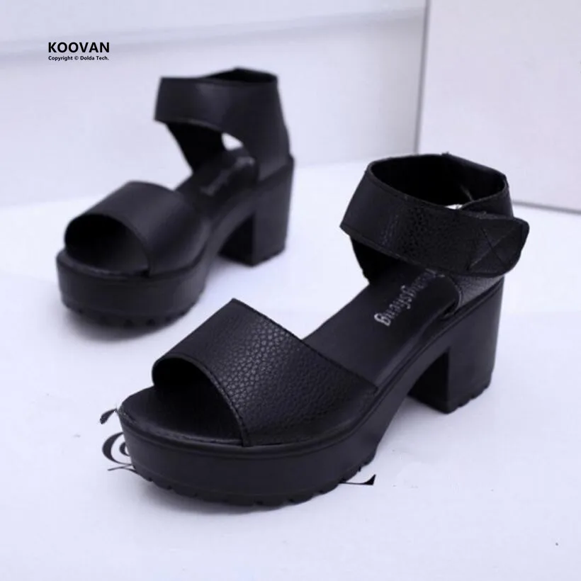 Женские босоножки на высоком каблуке Koovan летние сандалии с открытым носком обувь