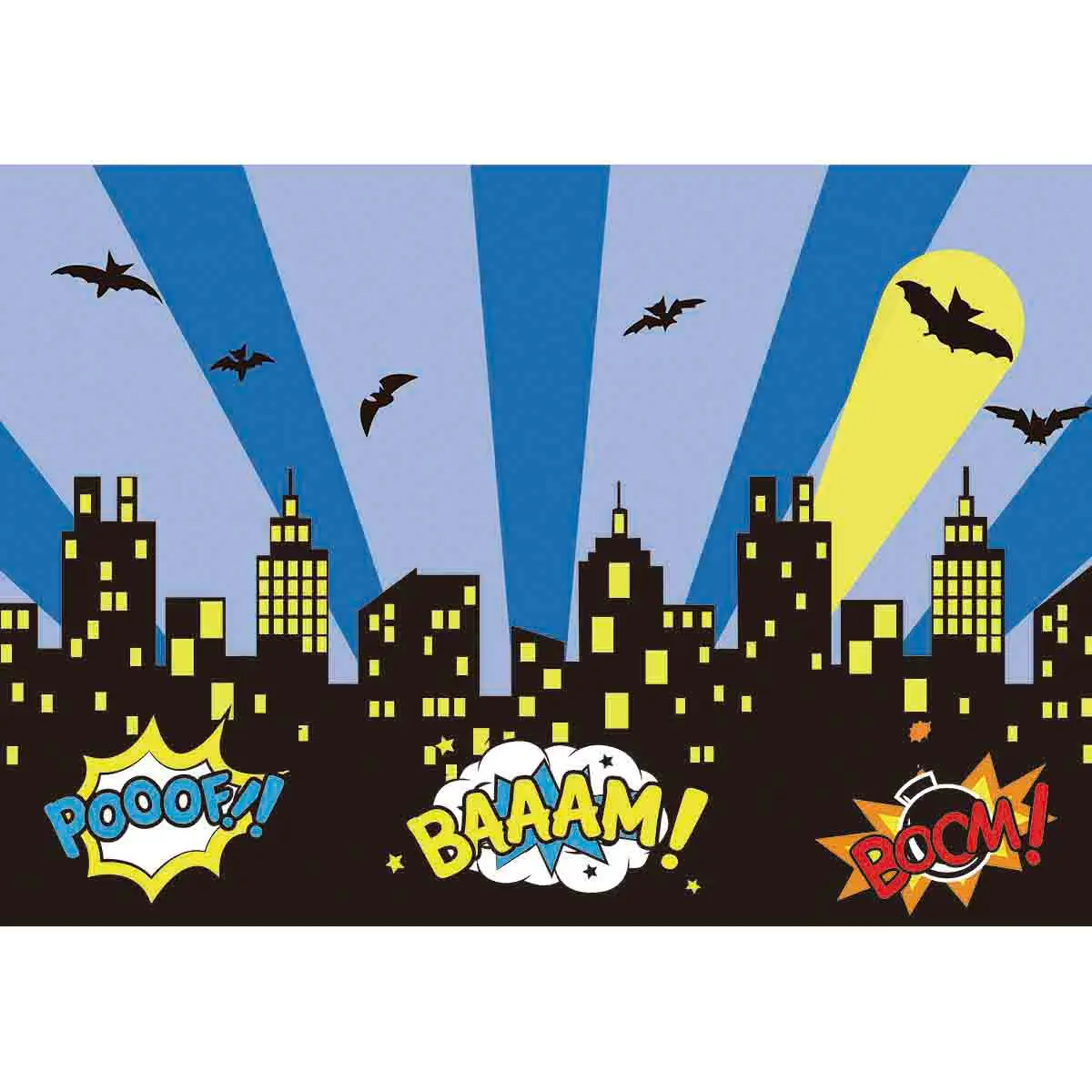 Allenjoy Hero birthday backdrops photography city bats child party Comics baby shower photocall photo bakcground photophone | Электроника