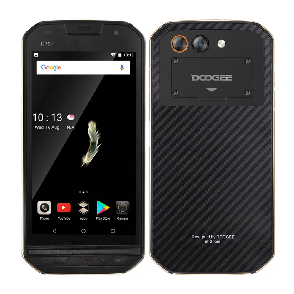 IP68 уровень DOOGEE S30 смартфон с боковым отпечатком пальца 2 Гб 16 Двойная камера 5580 мАч