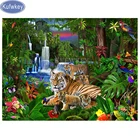 Полноформатная алмазная живопись, вышивка крестиком с животными, 3d вышивка тигровый лес, алмазная картина 5d, мозаика, картина Стразы