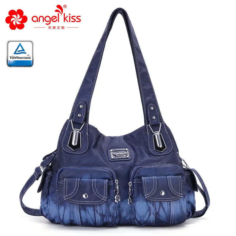 Blue Angelkiss Брендовая женская сумка из мягкой кожи, модная сумка через плечо, летняя новая женская сумка - Цвет: Blue