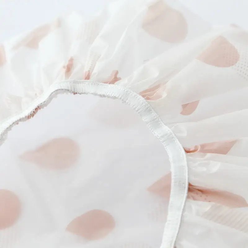 

2PCs 37*40cm EVA Waterproof Shower Caps Women Adult Bath Hair Cap Water Drop Pattern Female Bathroom Kitchen Anti-Oil Head Cover