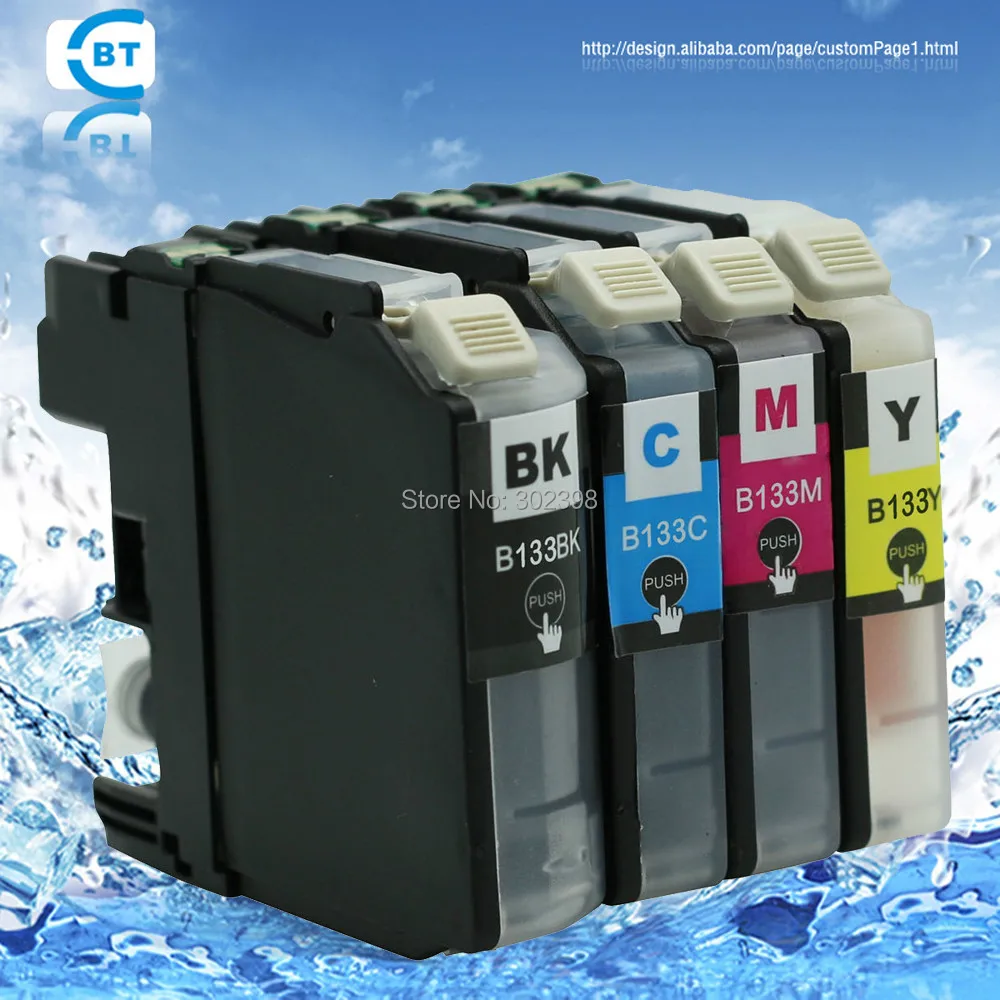 4 шт. совместимый с brother LC133 чернильный картридж для фотопринтера J172W|ink cartridge|brother ink