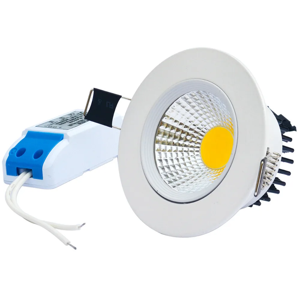 

6pcs/lot 3W5W7W Dimmable Anti-glare COB LED Circular Ceiling Light Warm/Warm White (AC 85~265V)