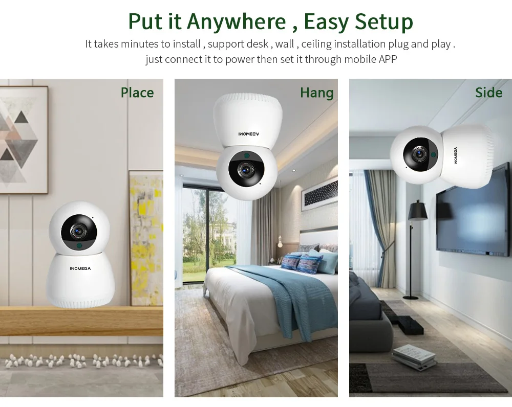 INQMEGA 1080P 720P IP камера WiFi Беспроводная мини умная домашняя камера видеонаблюдения Двусторонняя аудио ночного видения Детский Монитор приложение TUYA