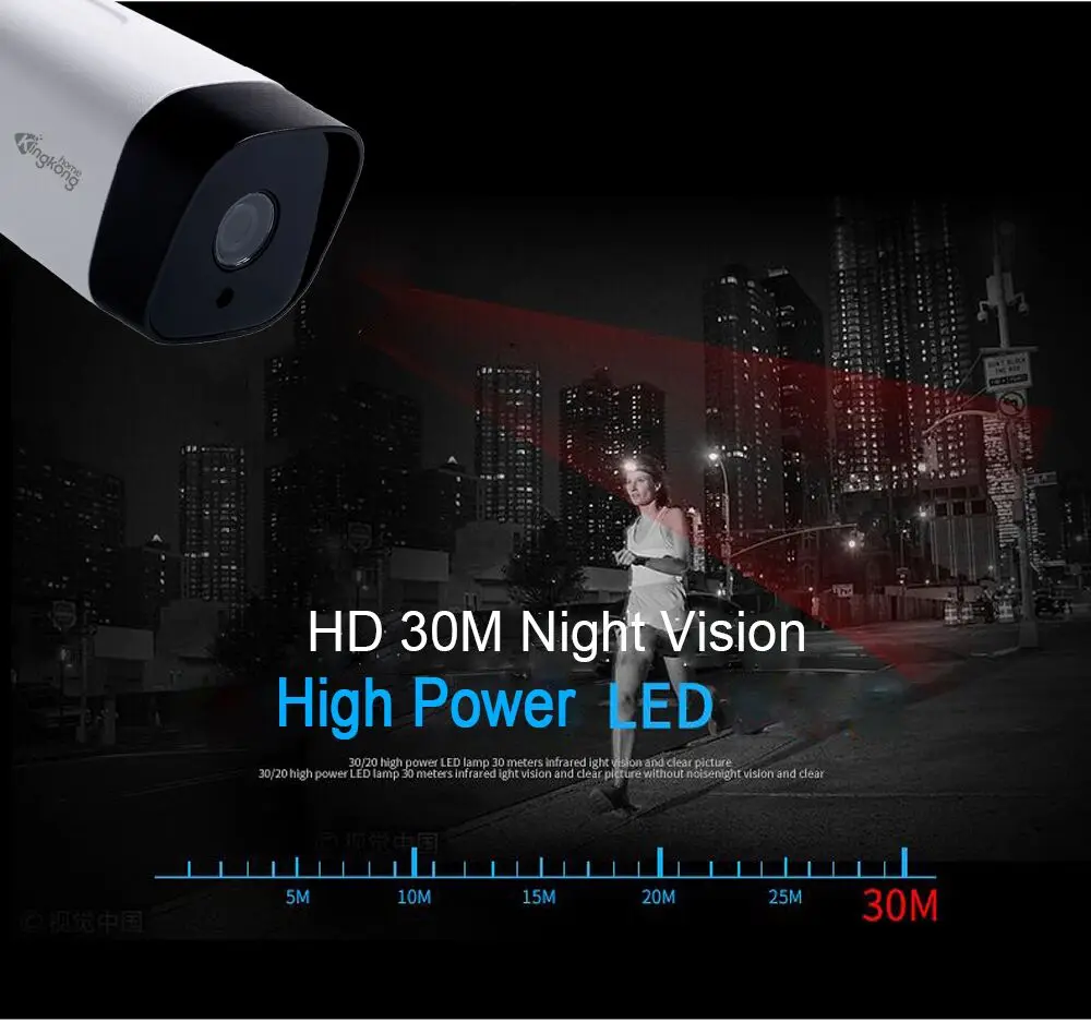 Kingkonghome 1080 P 960 720 наружного видеонаблюдения Камера 48 В POE ip камера IP67