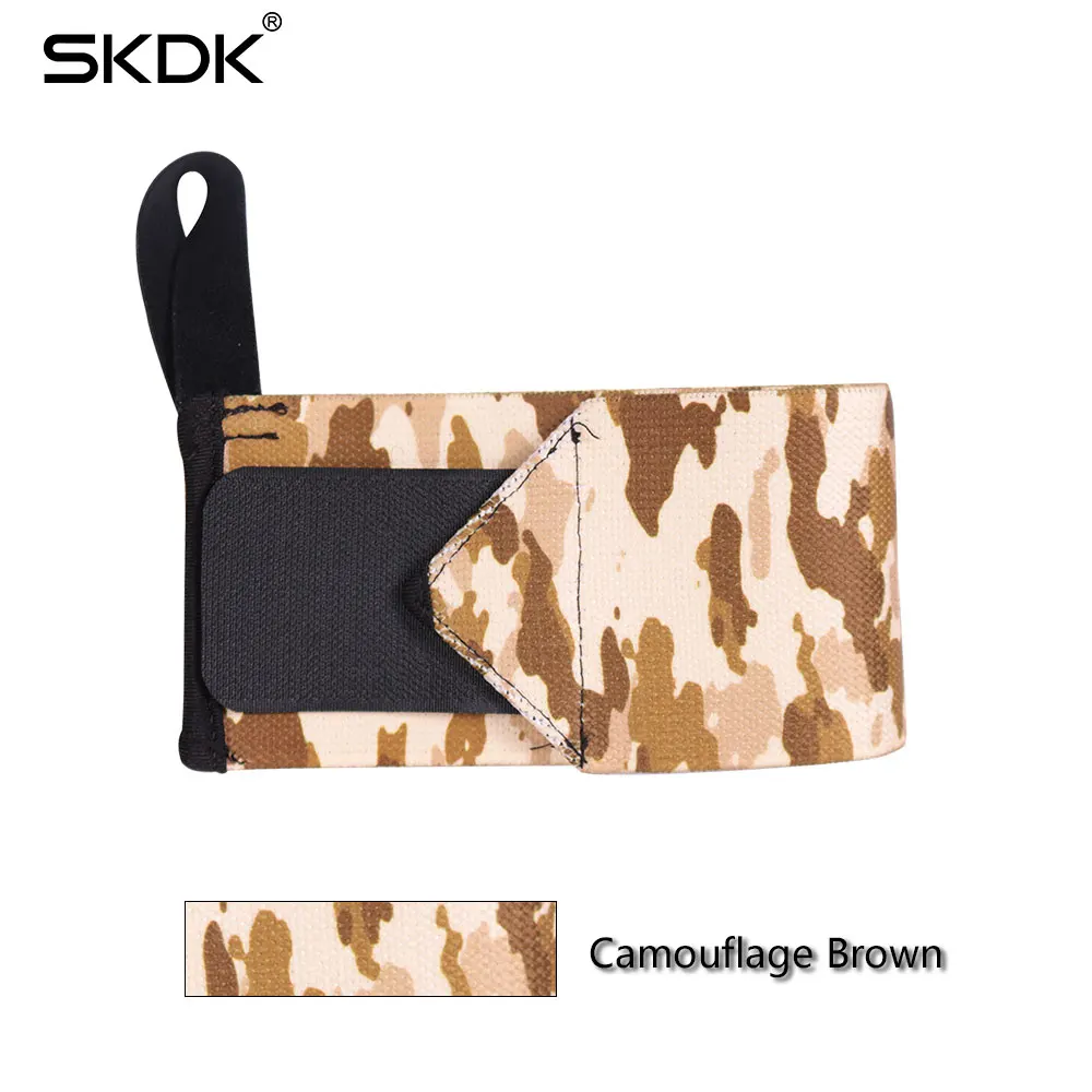 CamouflageBrown SKDK нейлоновая компрессионная камуфляжная повязка на запястье, повязка на запястье, поддержка запястья для тренажерного зала, тяжелая атлетика, фиксатор на запястье, баскетбольная защита, 1 шт - Цвет: CamouflageBrown