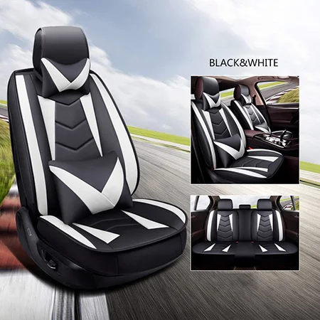 White Deluxe Новые универсальные чехлы для сидений автомобиля из искусственной кожи для Honda CRV XRV Odyssey City crosstour CRIDER VEZEL Accord АВТО Универсальный Набор подушек - Название цвета: White Deluxe
