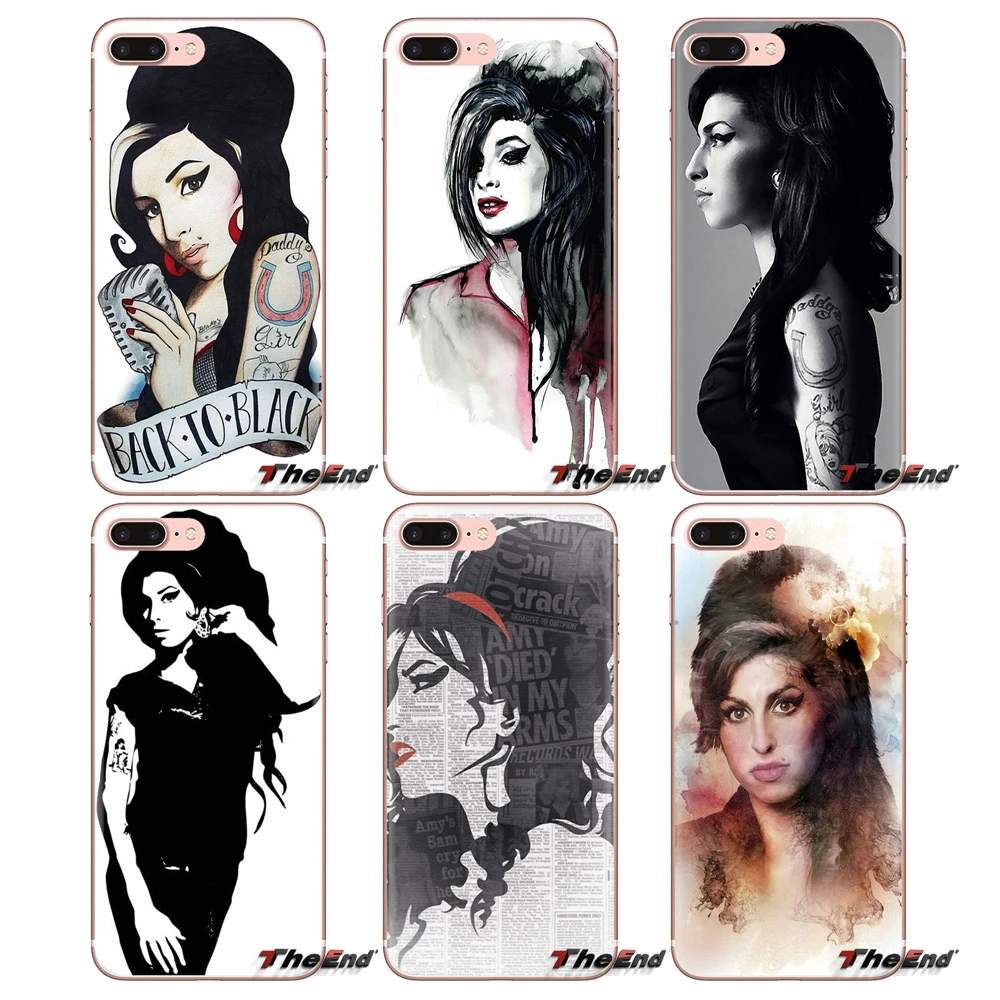 Прозрачный мягкий чехол-сумка британская Девушка Певица Amy Winehouse для Samsung Galaxy S3 S4 S5