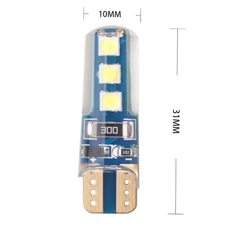 RXZ 100 шт. силиконовый COB светодиодный T10 3030 168 194 W5W лампочка 6SMD номерной знак