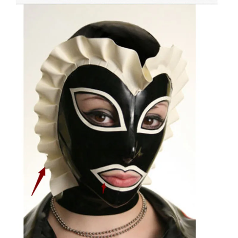 

100% Latex Hood Mask OEM Rubber Mask with Zip on Back for Party