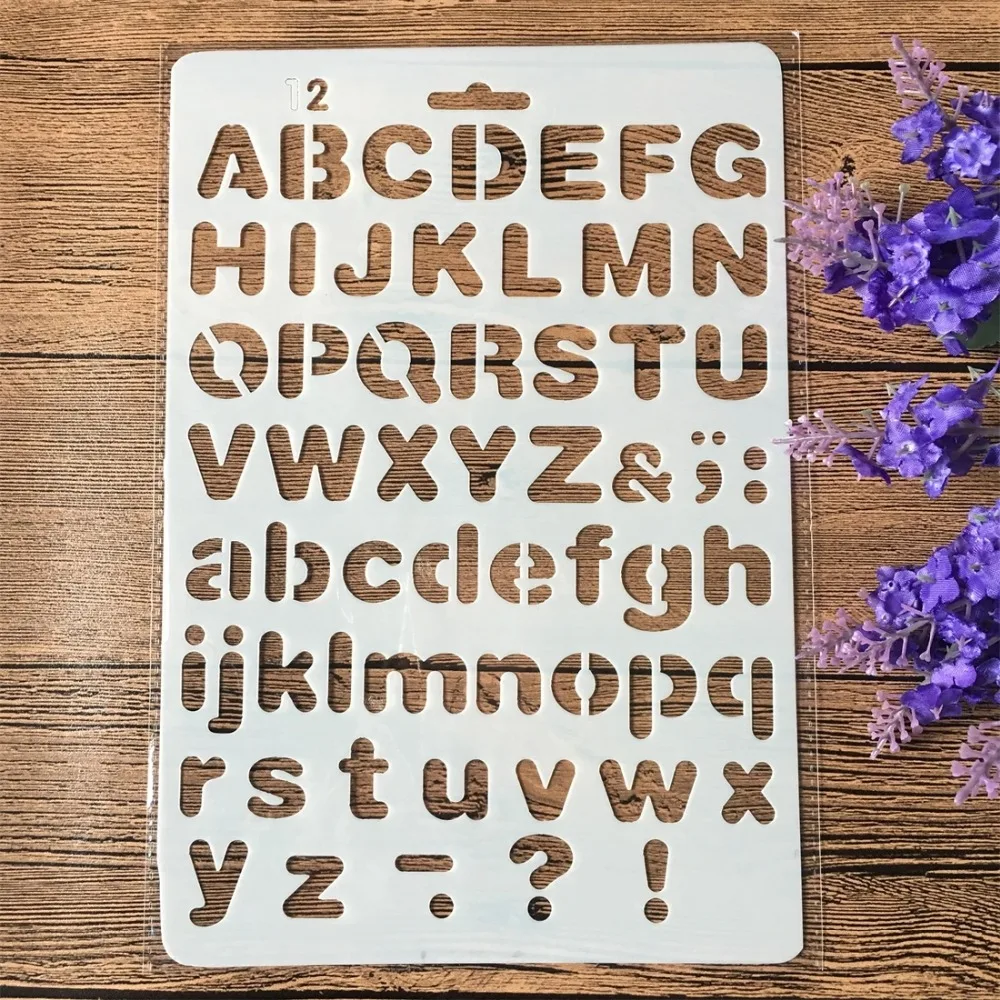 Лидер продаж 4 шт./компл. 11 дюймов алфавит буквы сделай сам слойные трафареты