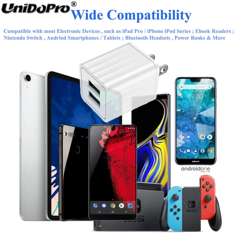 ETL Listed Dual-Port USB Wall Charger for Huawei Nova 4 Enjoy9 P20 P Smart+ Honor Pad 5 Mate SE Y7 Prime Andriod Phones Tablets | Мобильные