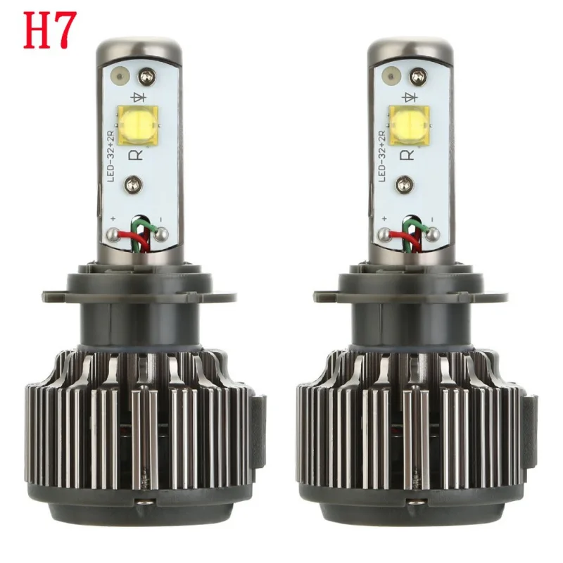 

1 Pair Car HeadlightH1 H3 H4 H7 H 880 9004 HB5 80W 6000K LED Lamp Auto External Light K7 Automobile Headlamp Car Light Source