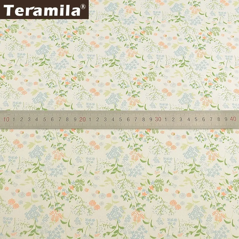 Teramila 100% хлопчатобумажная саржевая ткань с принтом цветов для шитья сделай сам