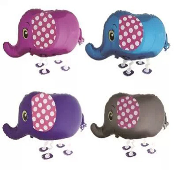 

82*46cm Cute Cartoon Animals Pet Walking Elephant Foil Aluminum Balloon Inflatable Air Balloons Kids Birthday Party Decor Gifts