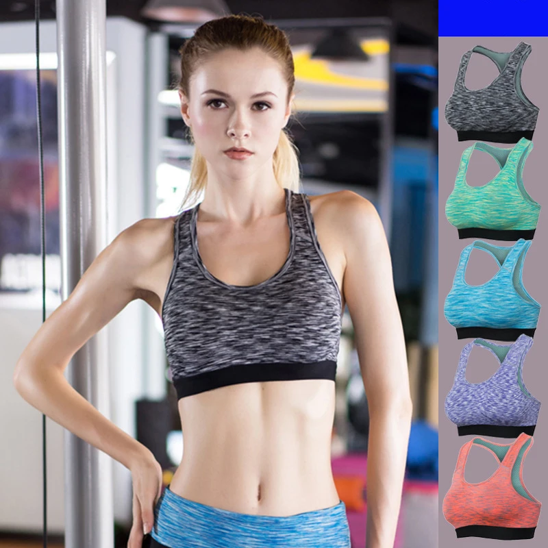 Дышащий Женский бюстгальтер для бега пуш ап фитнеса Незащищенный интимная Йога