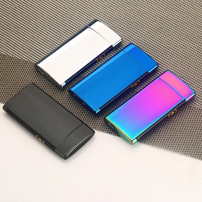 Двойная дуга Индукционная Зажигалка плазменная USB изменяющая ветрозащитный негорящий электрические зажигалки электронная сигара Зажигалка импульсная