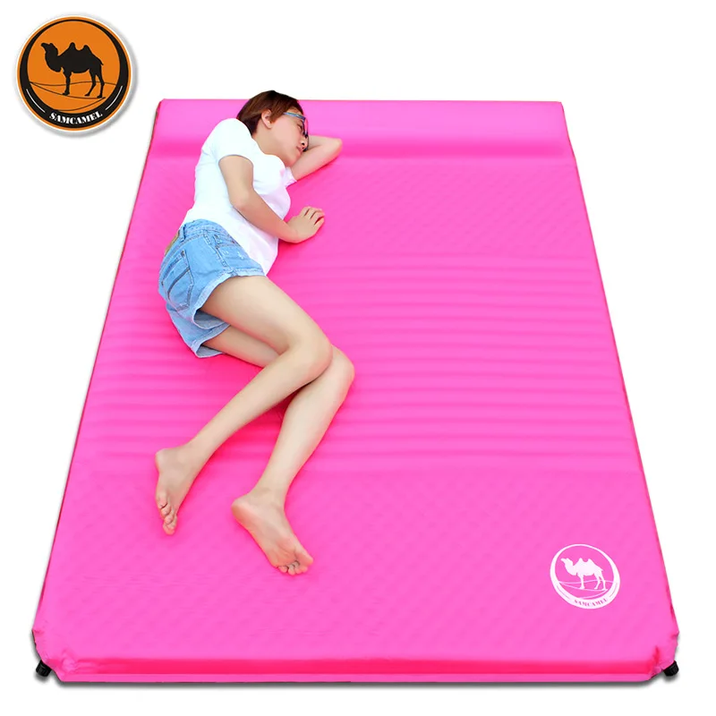Cs033-4 Thick 5cm Groove Wave Mattress Automatic Inflatable Cushion Outdoor Camping Mat |