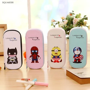 Креативный милый кролик карандаш чехол мешок с застежкой-молнией из искусственной кожи простая ручка сумка для мальчиков и девочек, школьные канцелярские принадлежности