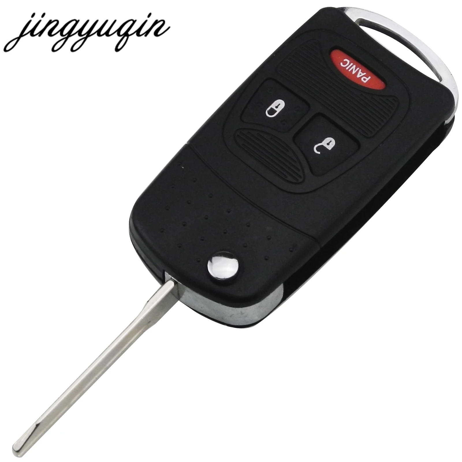 Jingyuqin 10 шт. 3 кнопочный флип чехол для ключа Chrysler Jeep fit Dodge Ram 1500 Калибр Nitro 2500 3500