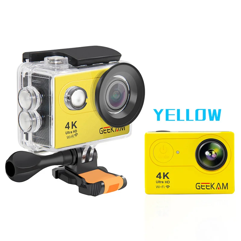GK-S9 Yellow GEEKAM S9R/S9 Экшн-камера Ultra HD 4 K/10fps WiFi 2," Подводный Водонепроницаемый шлем видеокамера s Спортивная камера - Цвет: GK-S9 Yellow