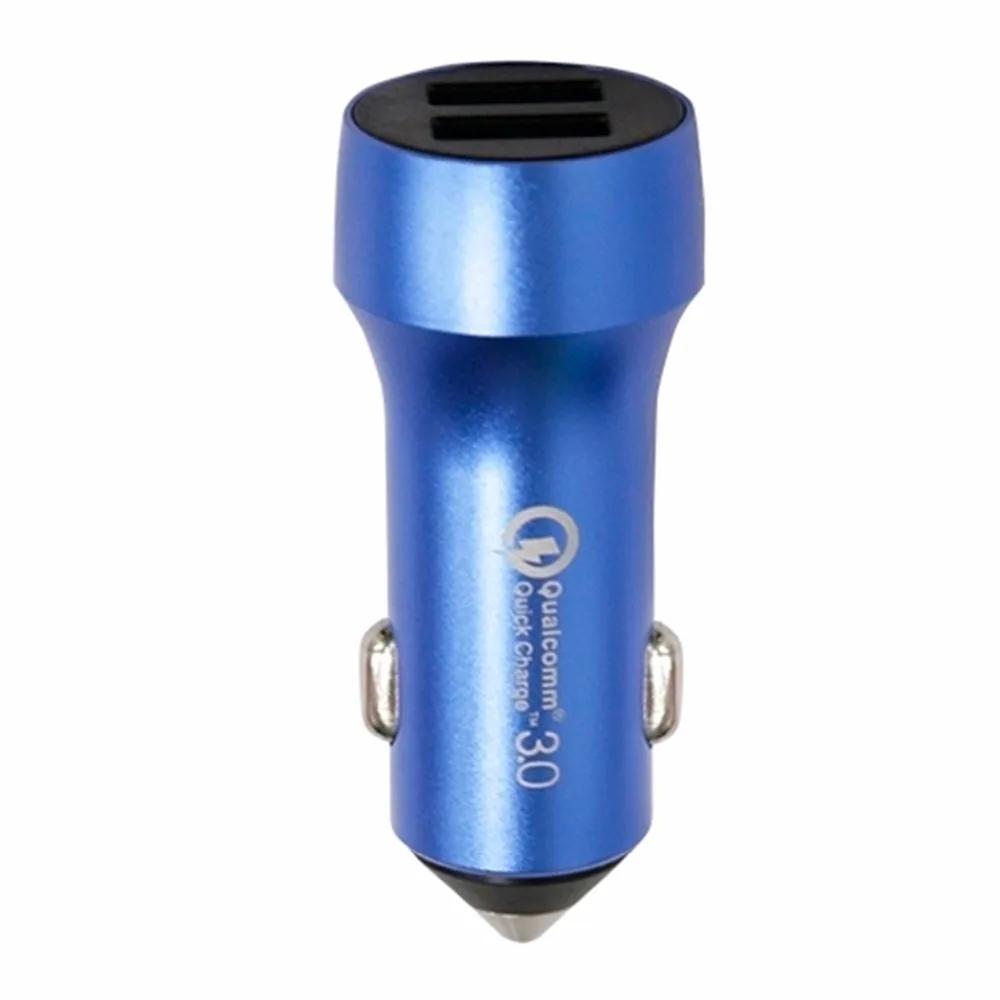 OONHUA 2 USB порта портативное металлическое автомобильное зарядное устройство QC3.0