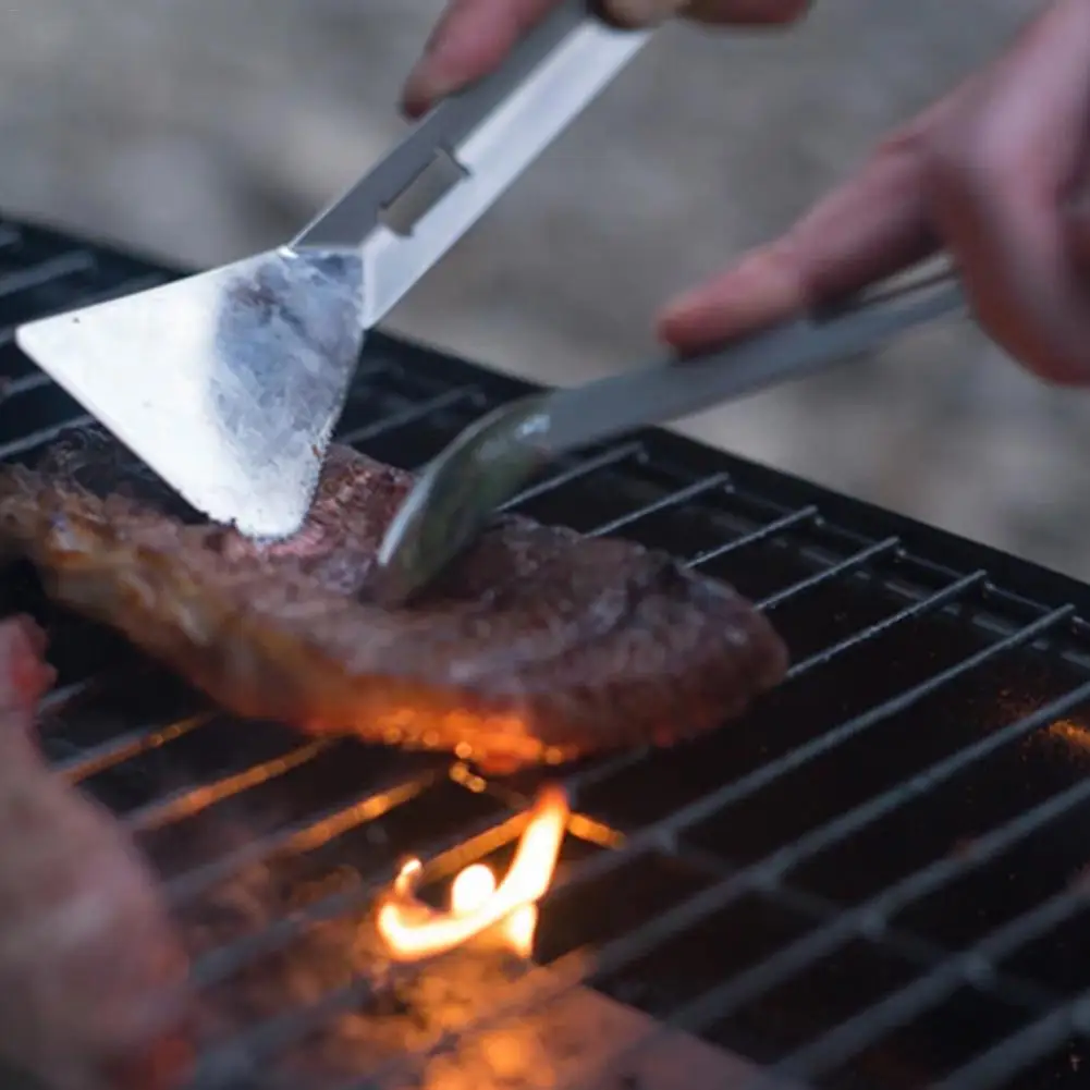 Многофункциональная Ложка для кемпинга с зажимом кухни салат жарки масла зажим