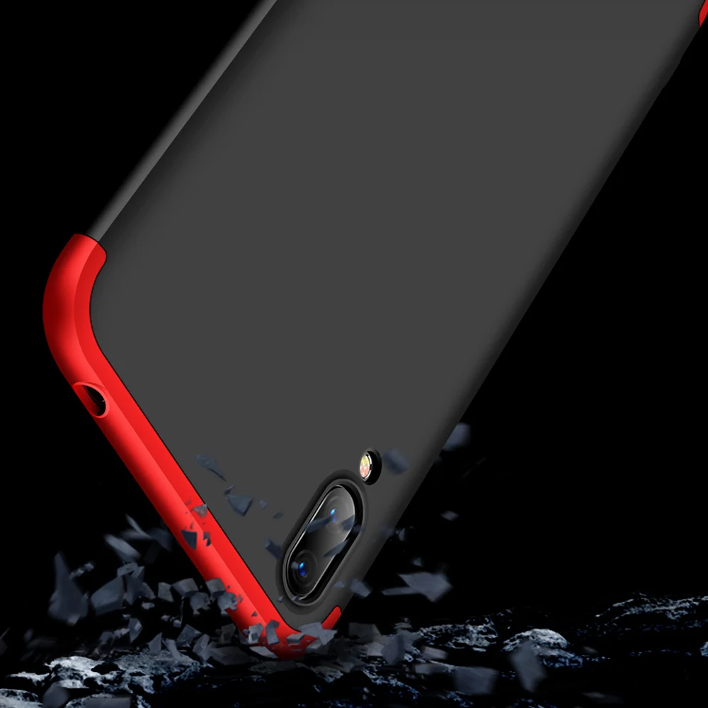 Защитный чехол для Huawei Y7 2019 3 в 1 защитный с полным покрытием + закаленное стекло