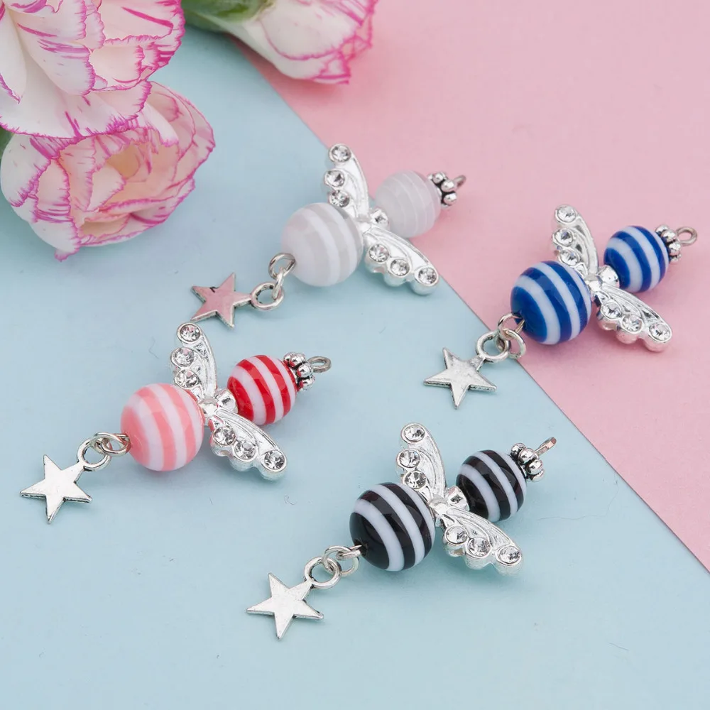 DoreenBeads подвески из сплава цинка металлические стразы со звездами крылья бабочки
