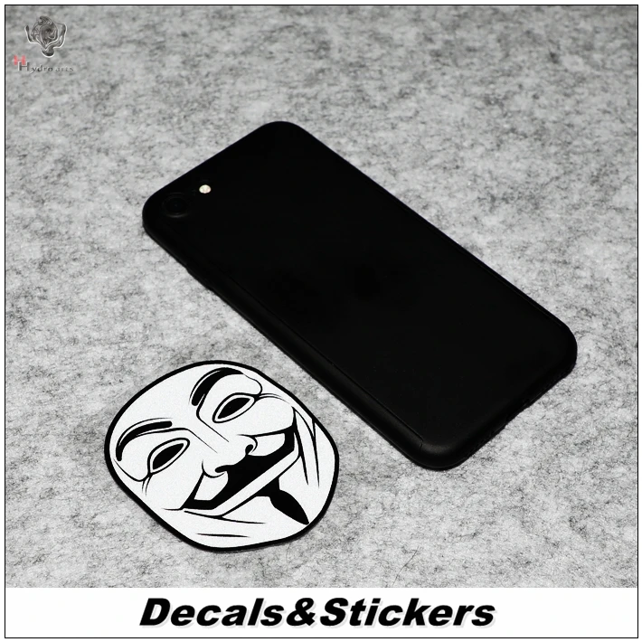Светоотражающие модифицированные наклейки № L035 V-word Vendetta Team Mask 3M для
