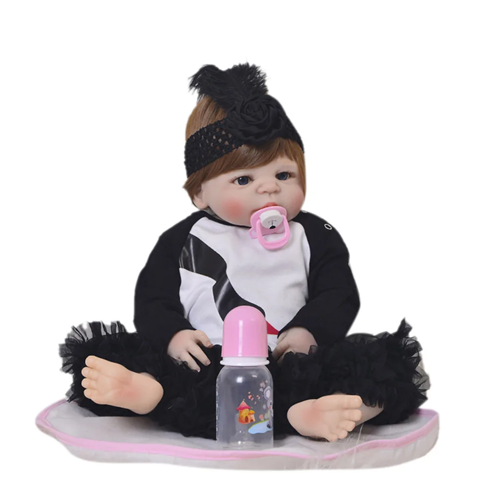 23 дюймов всего тела силикона Reborn Baby Doll реального прикосновения lifelike