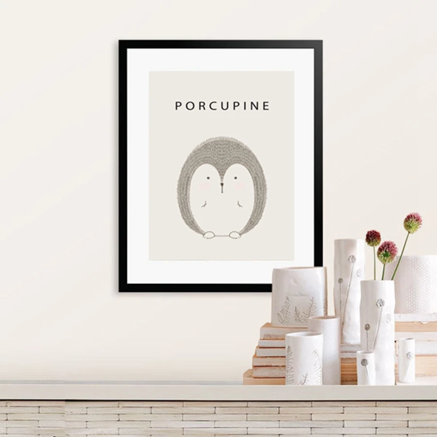 Скандинавское животное холст Художественная печать постер с изображением оленя