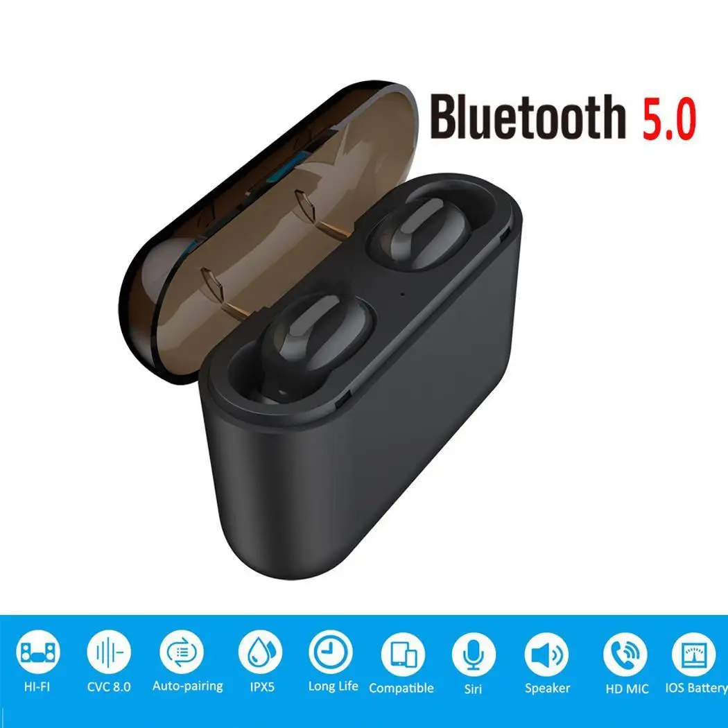 Спортивная стереогарнитура Bluetooth HD звук наушники-вкладыши с зарядным