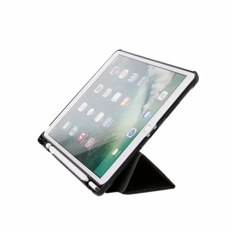 Тонкий окрашенный из искусственной кожи флип-кейс для Apple iPad Pro 10,5 с карандашом держатель для iPad Pro 10,5 дюймов планшет крышка+ пленка