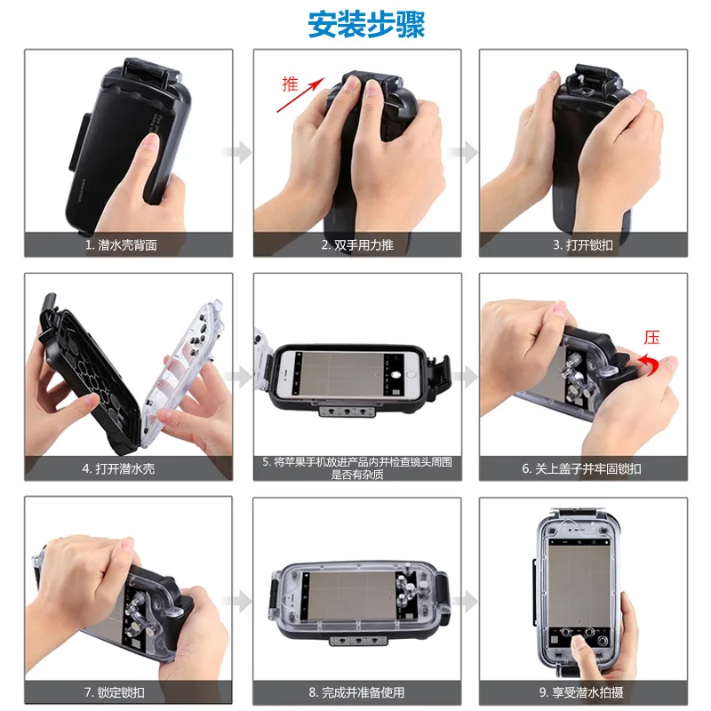 PULUZ 40 м/130 футов водонепроницаемый корпус для дайвинга фото видео съемки