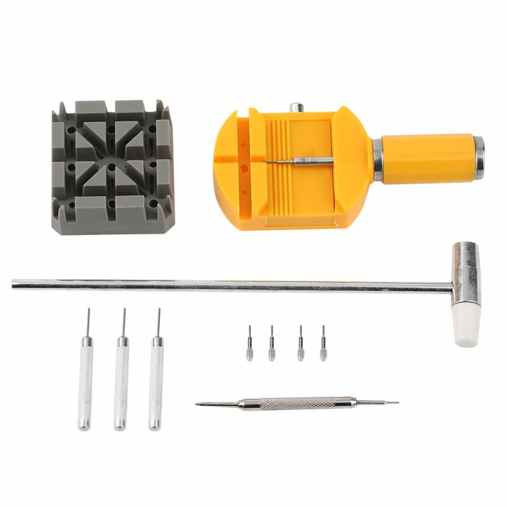 11pcs / Kit вахты металла диапазона и браслет Link Remover Repair Tool Ремонт часы группы Ремень
