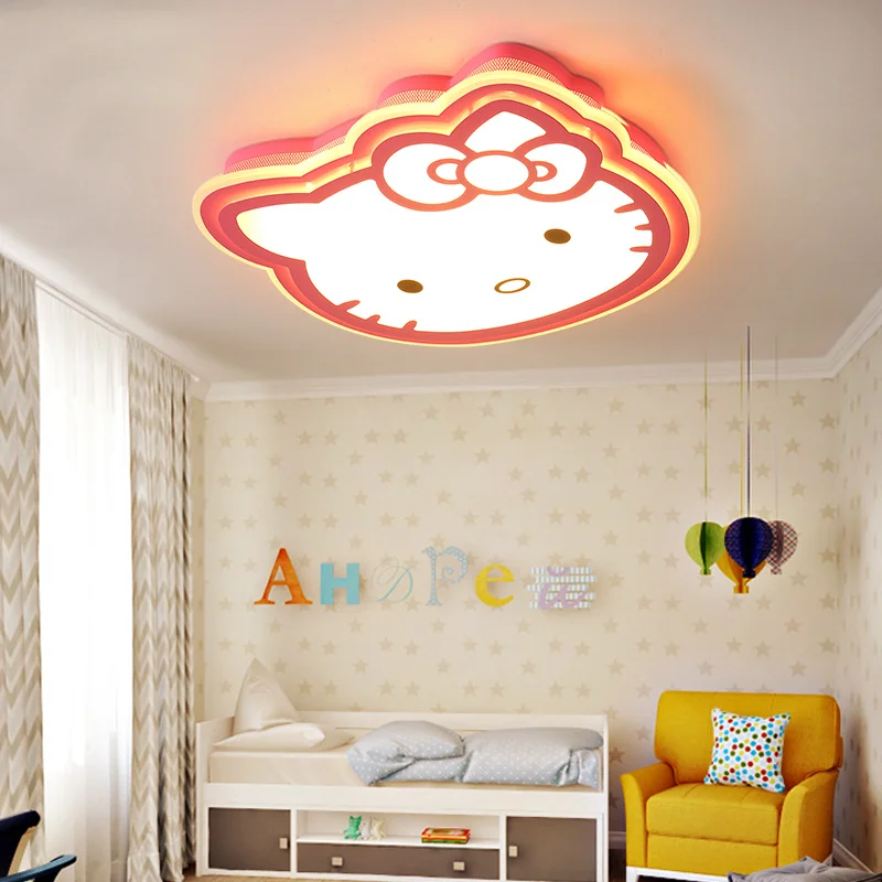 Мультфильм животное кошка девочка детская комната спальня потолочный