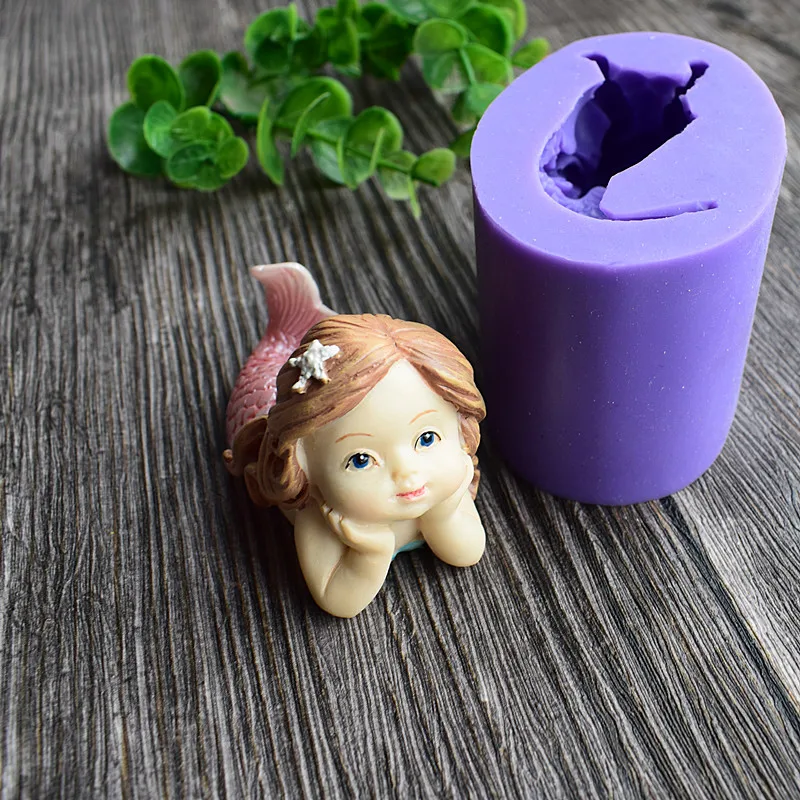 DIY силиконовая форма русалка свадебное Праздничный торт с фонданом украшения